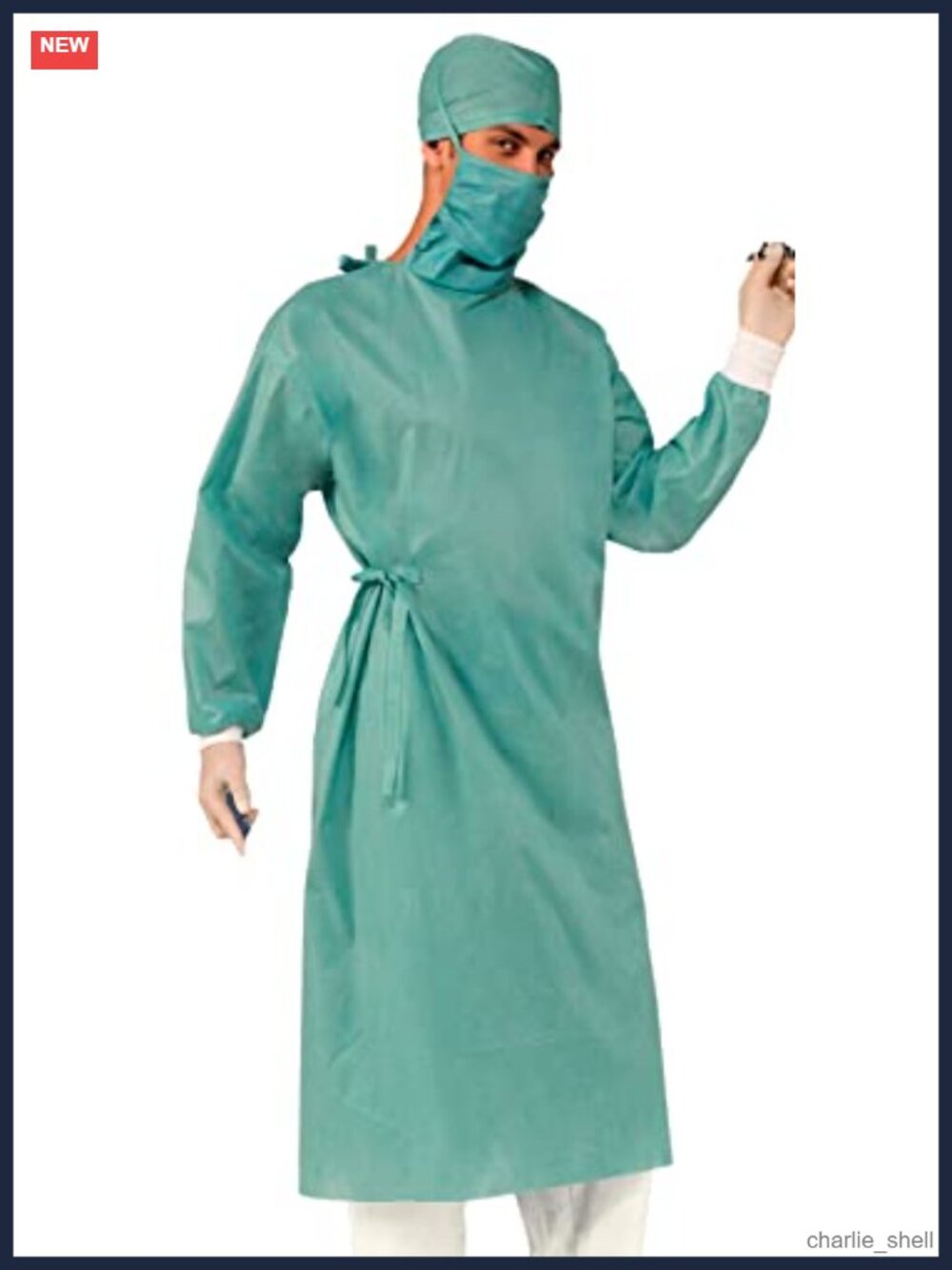 Master Surgeon Costume Adults Men's Standard Cap Mask Gown